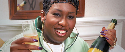 Missy Elliott with champagne