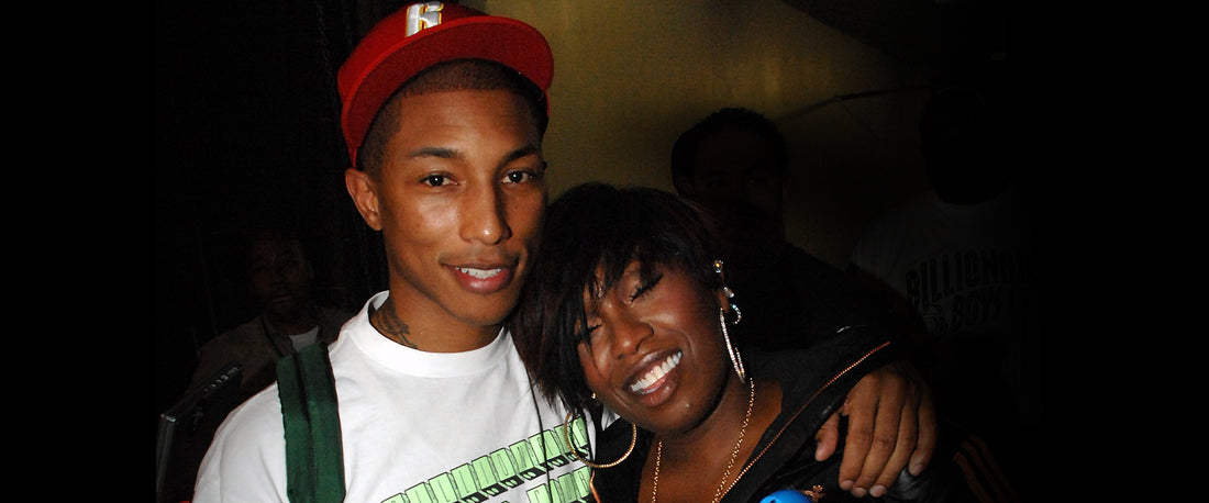 Pharrell Williams and Missy Elliott backstage at the 2007 VH1 Hip-Hop Honors