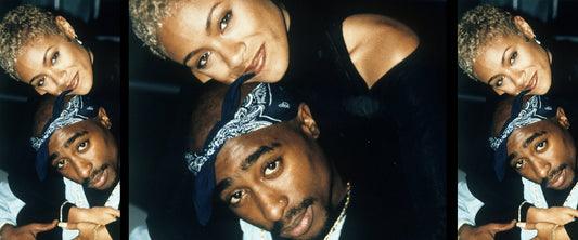 American actress Jada Pinkett Smith with American rapper Tupac Shakur, 1996. (Photo by Kevin Mazur Archive/WireImage)