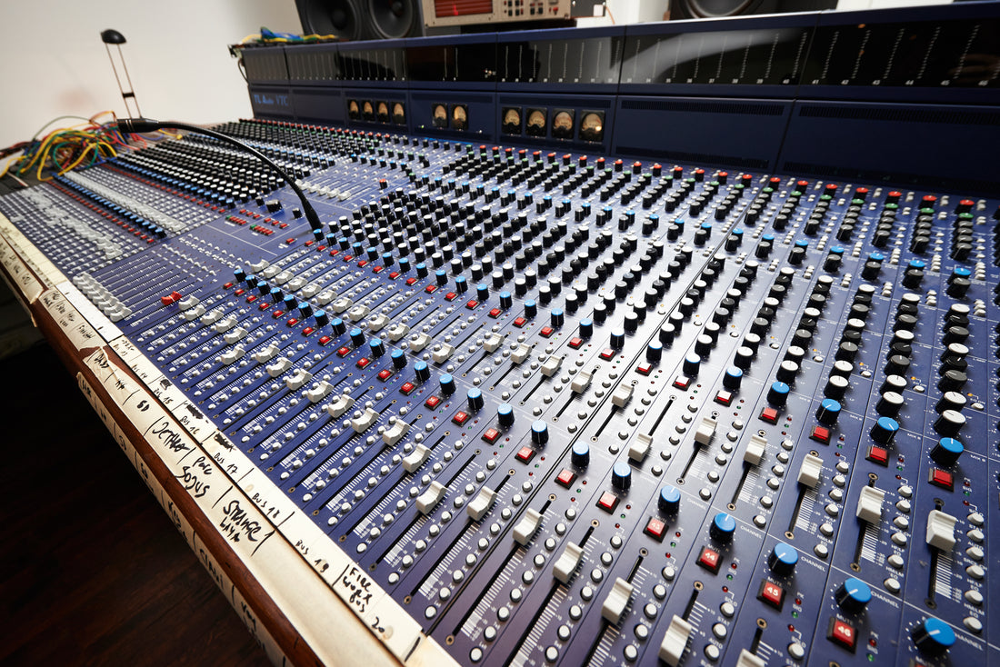 A vintage mixing board