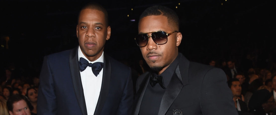 Nas and Jay-Z at the 57th annual Grammy awards