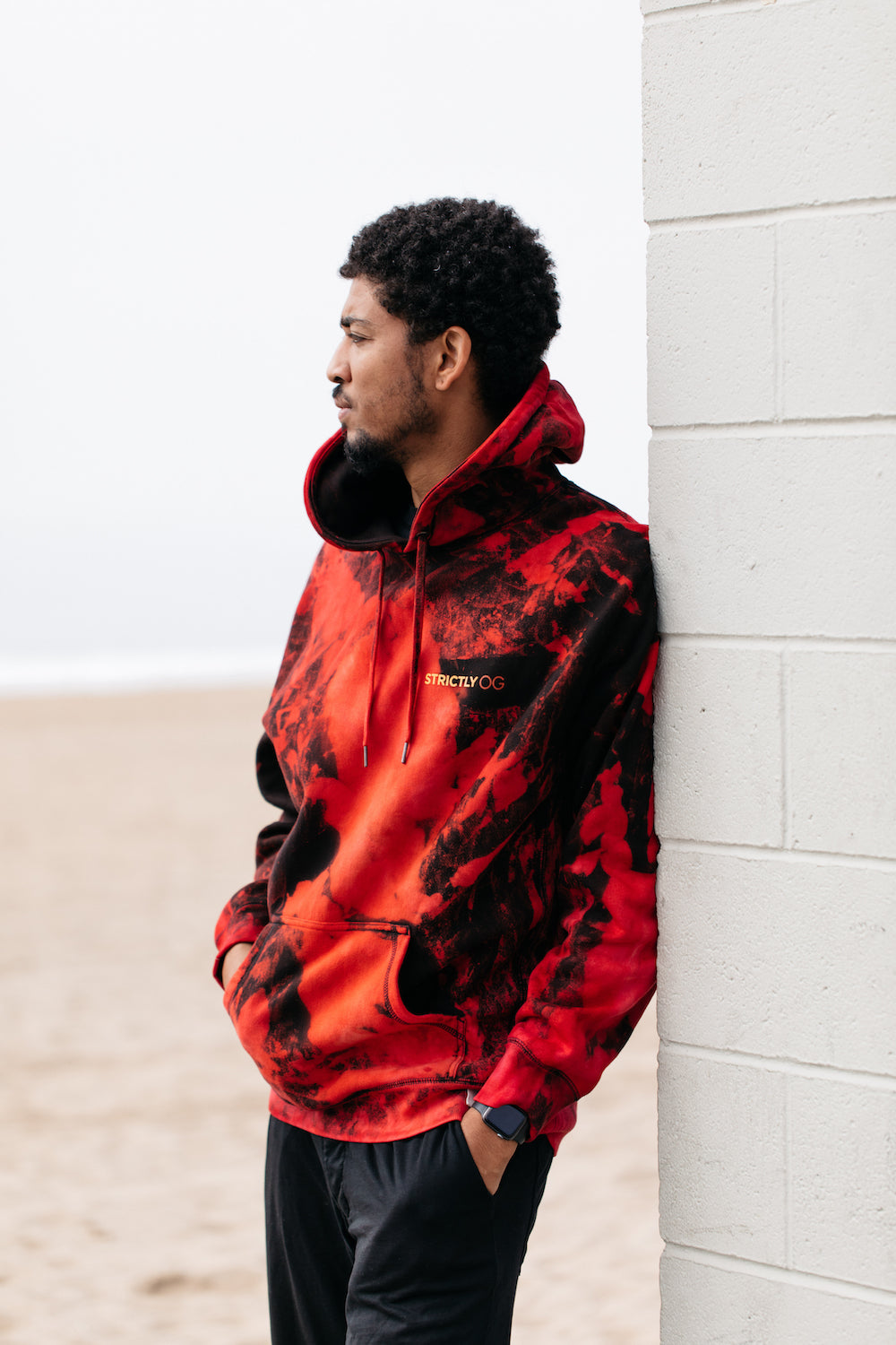 Rock The Bells x Najee' Amor Tie Dye Drip Hoodie / Red