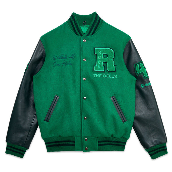 RTB x Roots Strictly OG Varsity Jacket in Midnight Green | Rock The