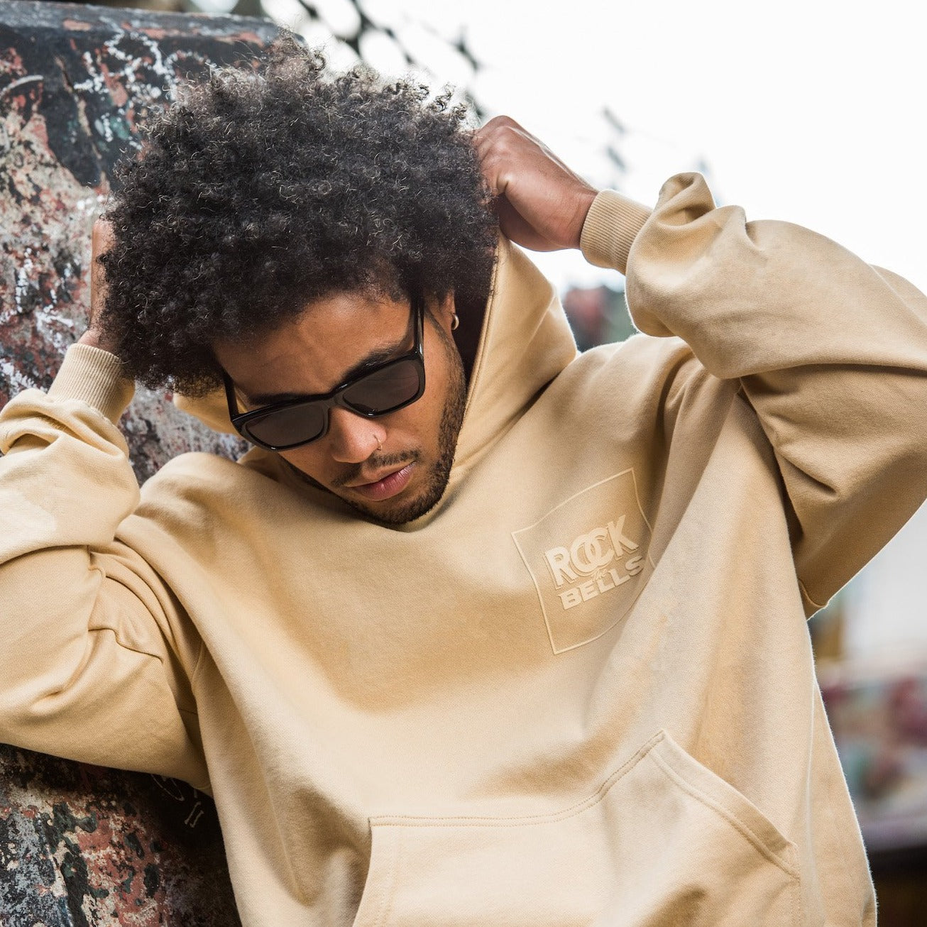 Hip-Hop Is Essential French Terry Hoodie- Sand